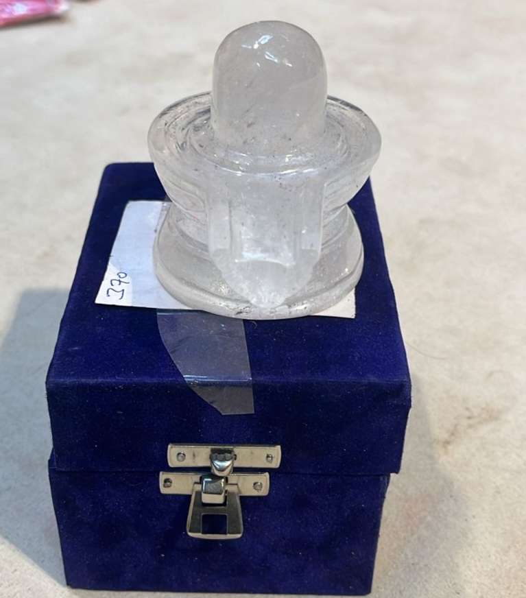 Indian Spatika Shivalingam 370G( ఇండియన్ స్పటిక శివలింగము )